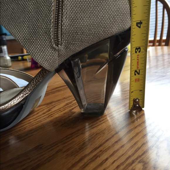Adorable Canvas and Clear Heel Shoes - Picture 5 of 5